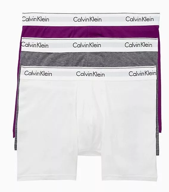 Calvin Klein Modern Cotton 3-Pack Stretch Trunks in Multi