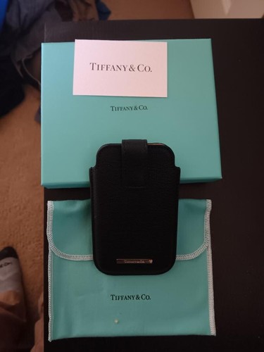 Tiffany & Co. Leather Cell Phone Case w/ Pouch & Gift Box