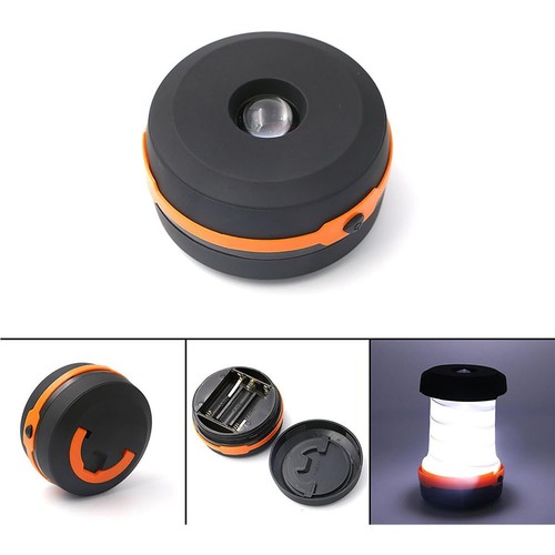 Lámpara Linterna LED Portátil Retráctil Plegable con Asa para Colgar Camping - Imagen 6 de 11