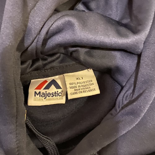 MLB Milwaukee Brewers Majestic Navy Blue Hoodie Size XLT - Bild 4 von 5