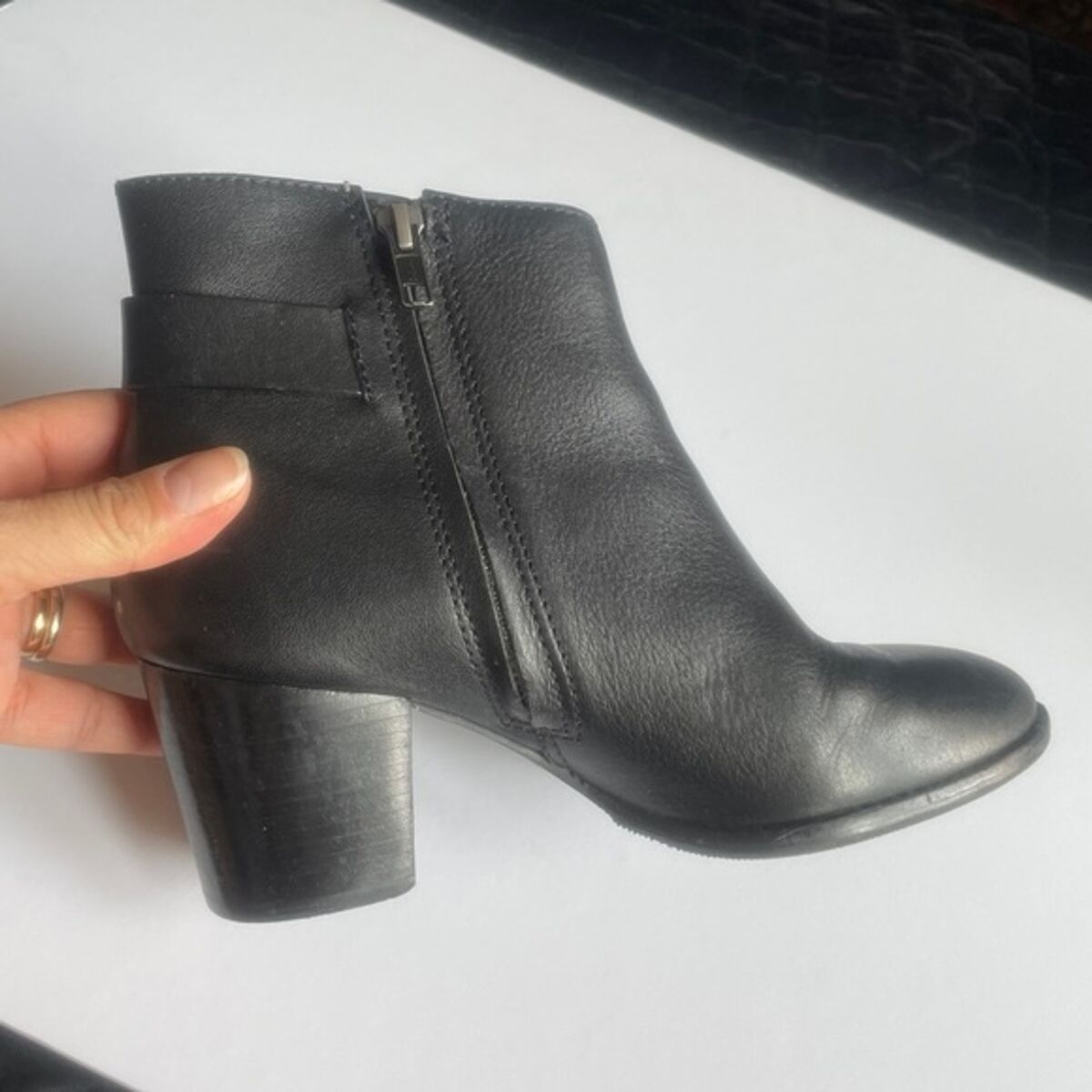 Madewell The Kelci Heeled Boot Size 7 Black eBay