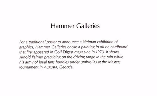 Leroy Neiman Arnie im Regen Arnold Palmer Golf Masters gerahmtes Exlibris Kunst - Bild 6 von 6