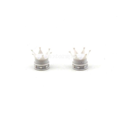 2PCS White Crown Tire/Wheel Air Stem Valve Caps for Harley-Davidson Motorcycle - Picture 4 of 4