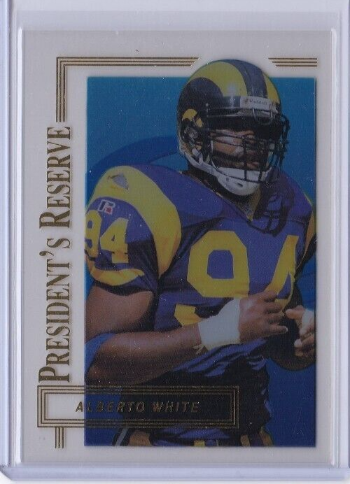 1996 CE President's Reserve Football Card #187 Alberto White ID5