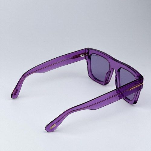 Tom Ford Women Sunglasses Transparent Violet Square FT0711/S FAUSTO 81Y NEW - Picture 6 of 10