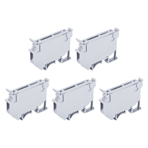 DIN Rail Mount Fuse Holder Terminal Blocks Screw Type Grey UK5 Pack of 5 - Picture 1 of 5