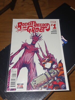 Rocket Raccoon and Groot #1 Classic Skottie Young Cover. (Marvel Comics 2016) NM