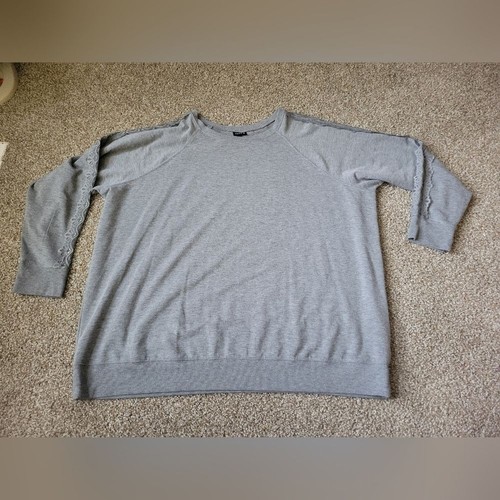 Torrid Grey Long sleeve Plus size Crew Neck Sweater  - Bild 4 von 14
