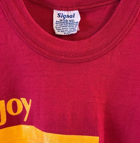 Vintage 70's 80's Enjoy Tab Single Stitch T-Shirt Tee Trademark RARE - Picture 3 of 3
