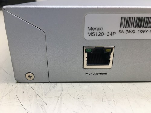 CISCO MERAKI MS120-24P-HW 24-PORT GIGABIT CLOUD MANAGED PoE SWITCH - UNCLAIMED - Picture 6 of 7