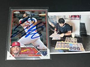 Ivan Herrera St Louis Cardinals Auto Signed 2023 Topps Chrome Rookie Card