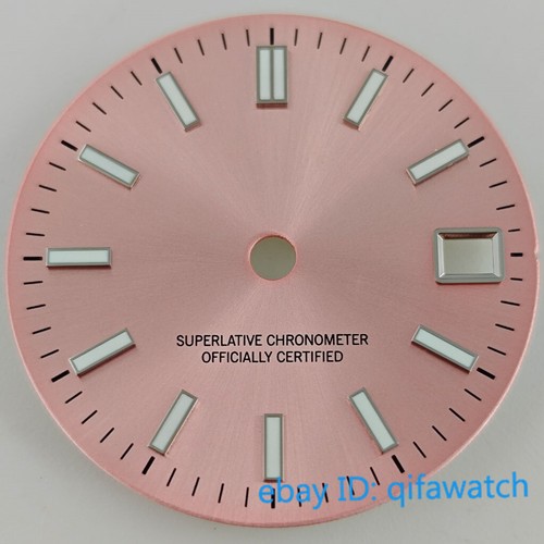 Reloj 29mm Dial Verde Ajuste Luminoso NH34 NH35 NH36 3/3.8 Reloj Corona Movimiento - Imagen 6 de 12
