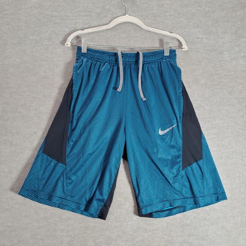 Nike Boys Activewear Shorts Small Blue Basketball Logo Gym Training - Picture 1 of 11