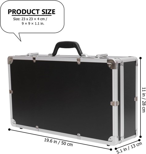 Yardwe Tool Box Aluminum Hard Tool Case Waterproof 50X27X12cm Carrying Case - Picture 6 of 9