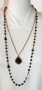 Authentic Lonna & Lilly Necklaces gold plated Borealis Crystal Layered beaded women's