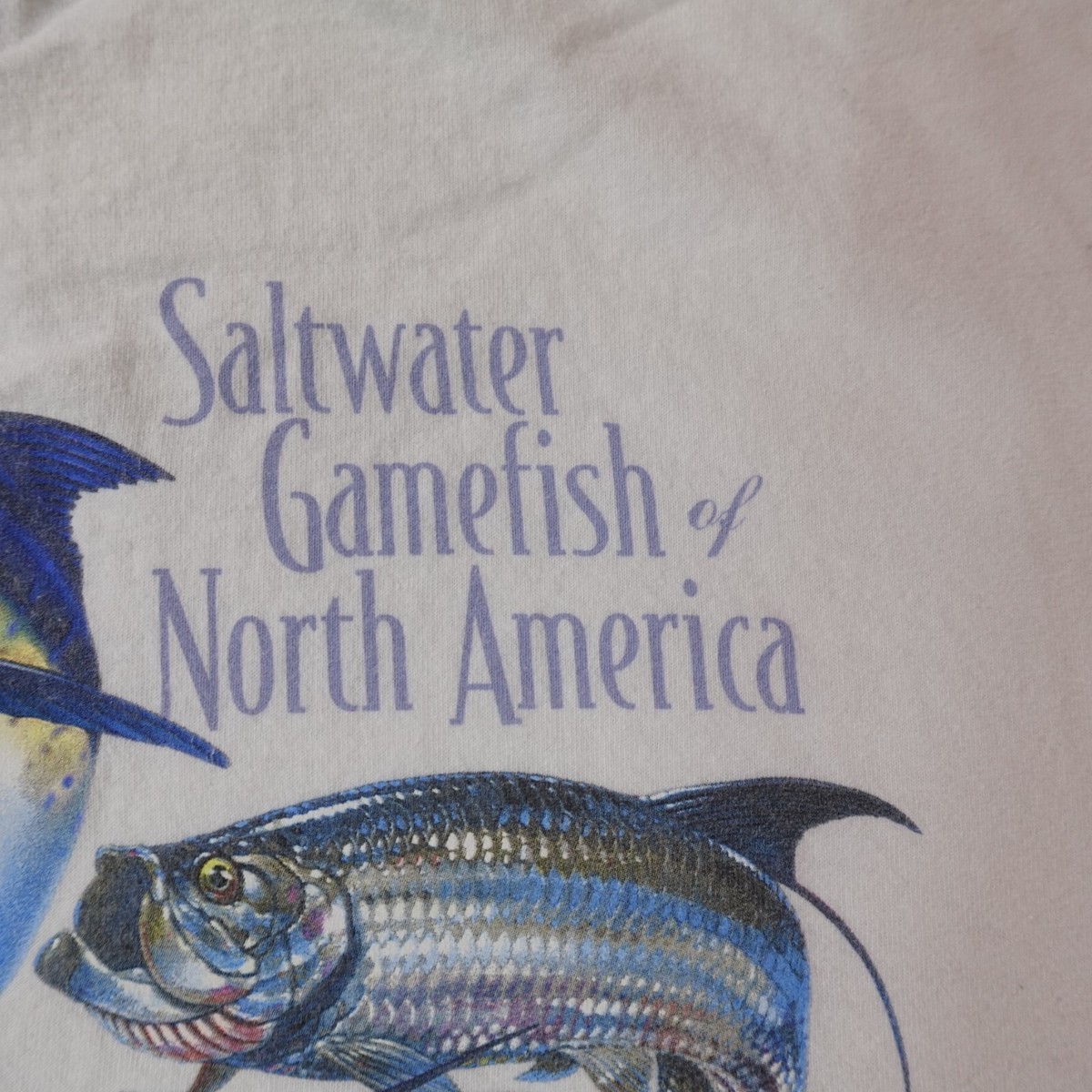 Columbia Fish Shirt Mens Extra Large White Saltwater