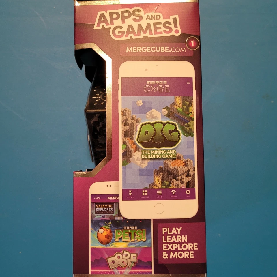 MERGE CUBE Virtual Game Hold Holograms in Your Hand Toy for Android & iPhone NEW - Image 2 of 4