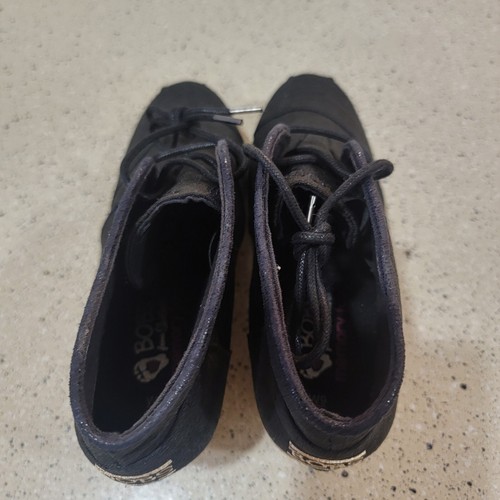 Bobs from Sketchers Black Canvas Wedge Bootie Size 9 - Picture 9 of 10