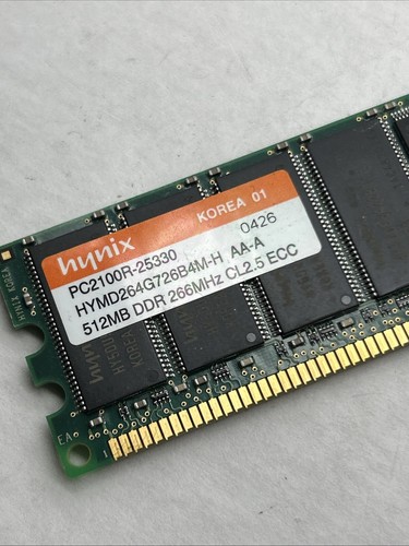 Total Ram 512mb PC2100 DDR 266mhz ( ECC ) 64mx72 SDRAM Vintage - Picture 2 of 5