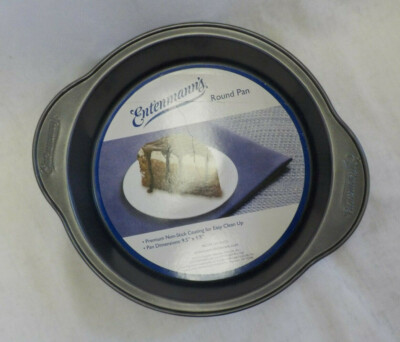 Entenmann's Round Cake Pan NWT 9.5'' X 1.5'' Carbonized Steel Safe To 500 Degrees