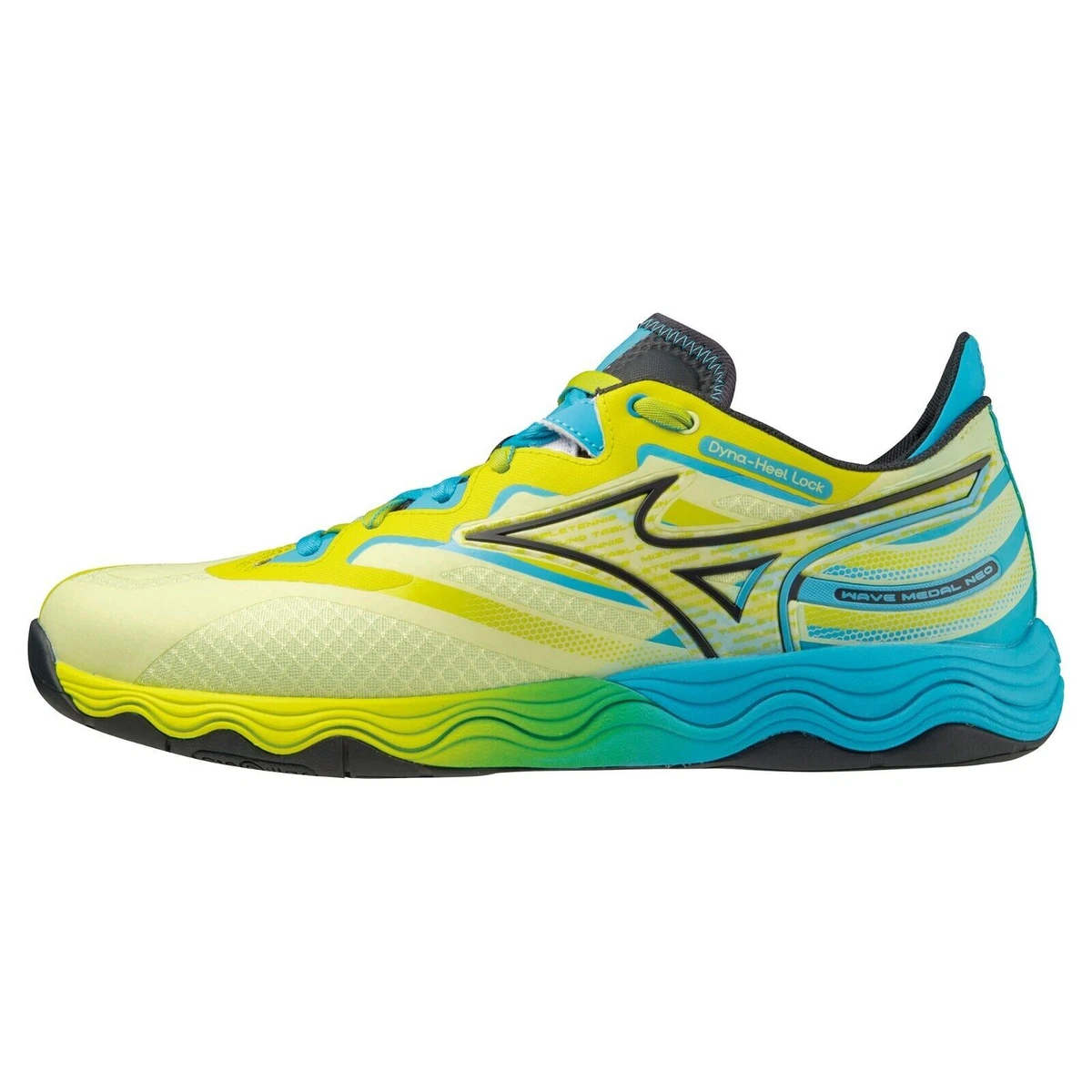 MIZUNO WAVE MEDAL NEO 81GA2325 01 Yellow Black Light blue 2E Table Tennis Shoes