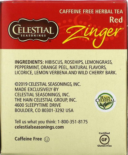 Celestial Seasonings Red Zinger Kräutertee - 20 Teebeutel - Bild 4 von 4