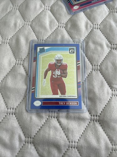 2024 Donruss Optic Trey Benson Rated Rookie Blue Glitter RC #293 CASE HIT SSP