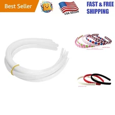 Versatile 12pc Craft Plastic Headbands - Customize Your Style for Every Occasion