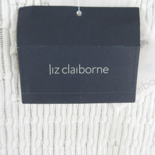 Suéter Liz Claiborne Mujer Grande Blanco Manga Larga Pullover Nuevo con Etiquetas - Imagen 6 de 17