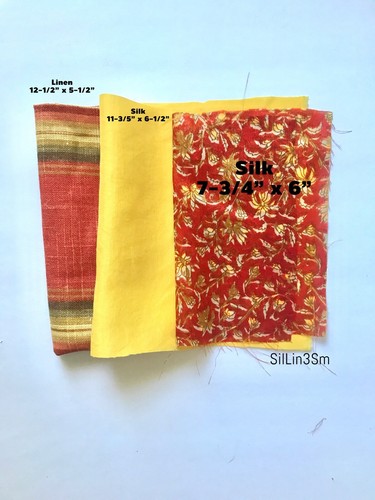 Silk And Linen Remnants For Arts And Crafts - Picture 2 of 2