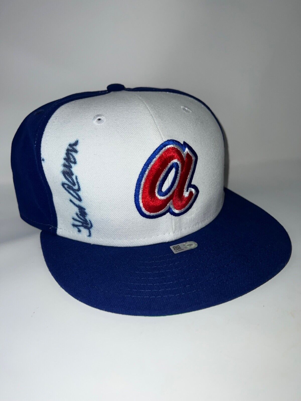 Hank Aaron Signed Auto Atlanta Braves Fitted Retro Logo Hat Sz 7.5 MLB ...