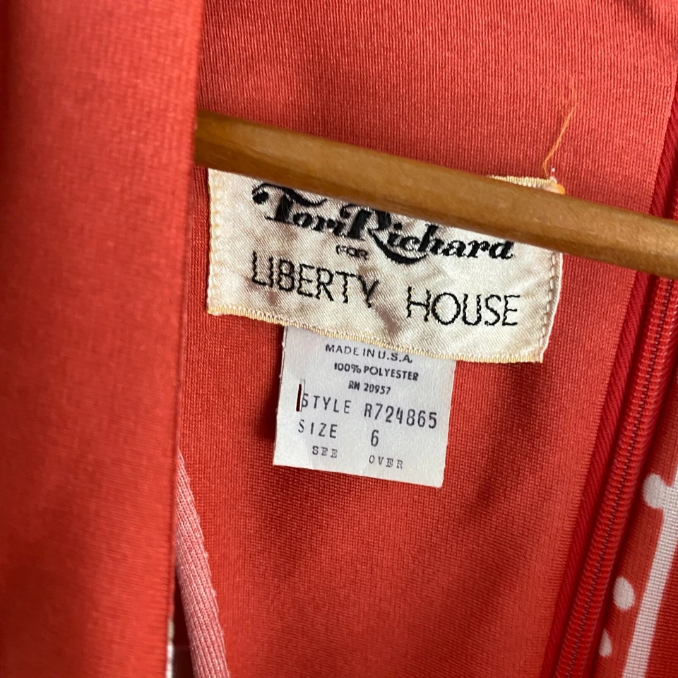 Maxi Vestido Hawaiano Floral Tori Richards For Liberty House Vintage Talla 6 Foto 4 de 4