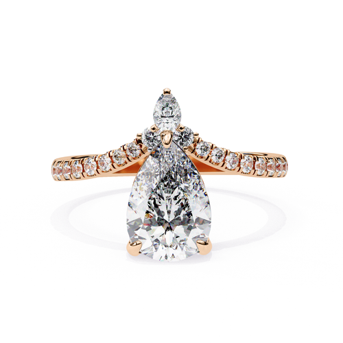 IGI Certified, 1.73CT, Lab-Grown Pear Diamond Engagement Ring, 14k White Gold - Picture 8 of 12