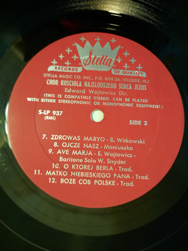 Chor Kosciola Serca Jezus. Vinyl Record LP. Stella, 1963. S-LP 937. Polish Hymns - Picture 3 of 10