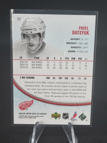 2005-06 UD Ice #32 Pavel Datsyuk - Picture 2 of 2
