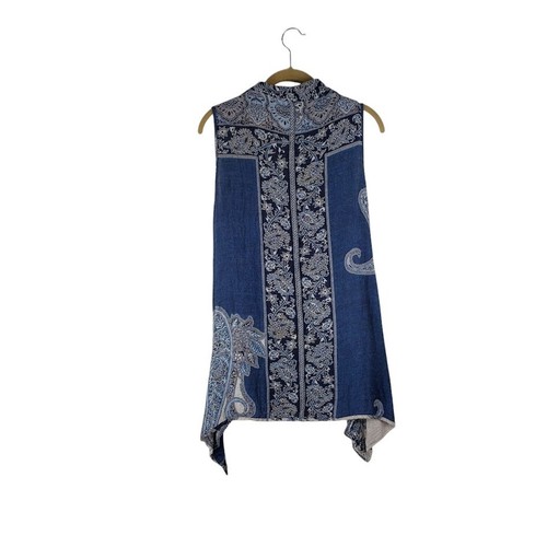 Petersilie & Salbei künstlerische Wendeweste M Paisley Schal Print offen Wasserfall - Bild 4 von 11