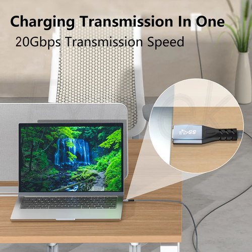 USB Type C 3.2 Gen 2x2 Extension Cable 20Gbps Data Cord PD 100W 8K@60Hz Charger - Picture 9 of 11