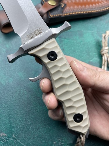 Nuevo cuchillo de caza Rambo 440C hoja de acero G10 de mango tácticas campamento VTH07" de 11 - Imagen 5 de 6