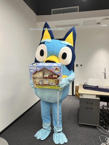 6.1ft Mascot Costume Foam Adults Bluey Cosplay Cartoon Cotton Christmas 185cmh - Picture 17 of 24