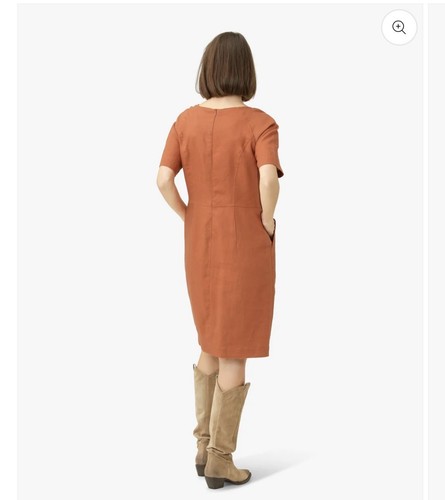 NOA NOA ESSENTIAL LINEN LISENN DRESSES IN AUBURN SIZE: Uk 10 36 RRP £129 - Picture 8 of 10