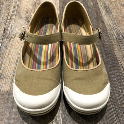 Dansko Vegan Mary Jane Olive Green Canvas Slip Resistant Rubber Sole Size 38 | eBay