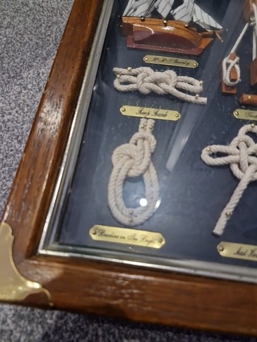 Vintage Sailing Key Holder Cupboard HMS Bounty Theme Nautical Sailing Knots - Picture 3 of 13