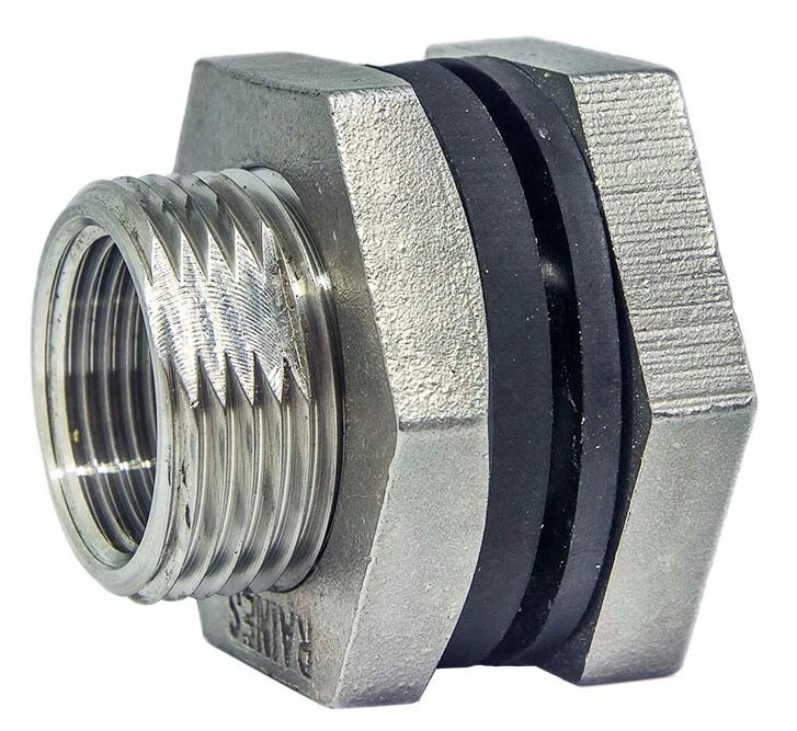 1" Stainless Steel Bulkhead Fitting - Tank Adapter - Storage Tank Bulkhead SS316 - Image 2 of 4