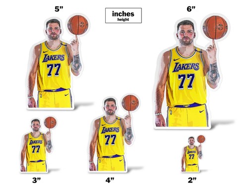 Luka Doncic Los Angeles Lakers Baloncesto Brillante Adhesivo Vinilo Laminado - Imagen 2 de 8