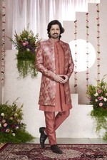 3 Pc Mens Designer Wedding Bollywood Party Wear Traditional Indo Western India