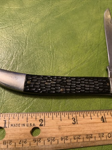 Antique WINCHESTER Toothpick Pocket Knife 1919-42 Jigged Bone Black Nice Knife-2 - Picture 3 of 12