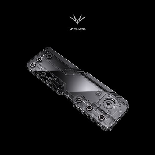 Placa de distribución de placa de acrílico Granzon para chasis bomba ASUS ROG Hyperion GR701 DDC - Imagen 14 de 15