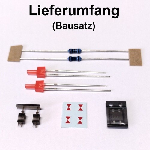 LED Zugschlußlaternen Zugschlußbeleuchtung H0 Waggons AC DC DCC 2 Stück S078 - Bild 2 von 7