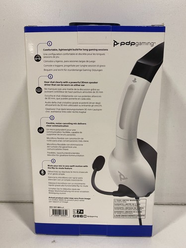 PDP Gaming OFFICIAL Wired Chat Headset LVL30 *WHITE* (PS4 / PS5 ) - Picture 2 of 3