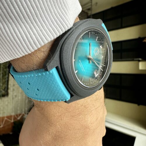 Orologio Uomo Aion Made In Italy Automatic NH35 Cassa In Carbon Fiber 40mm Nuovo - Foto 14 di 16